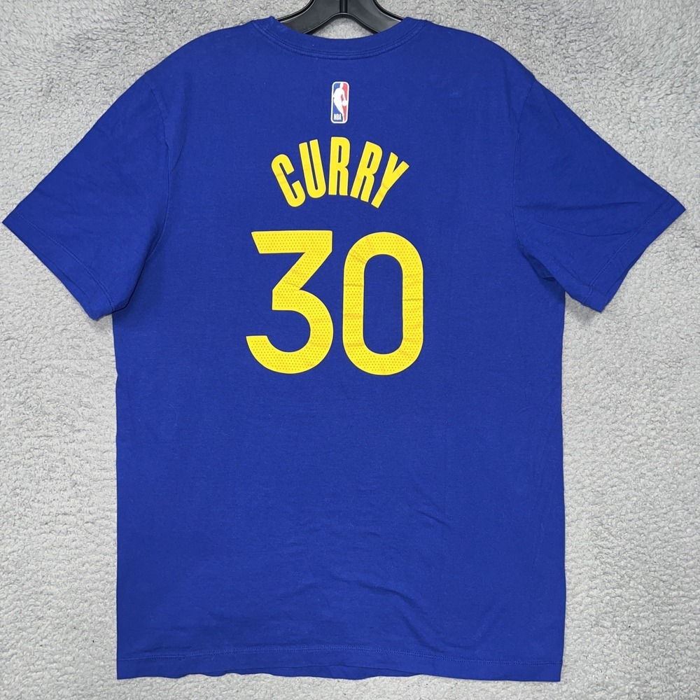 Nike Golden State Warriors Stephen Curry T Shirt Men's M Blue #30 Jersey Tee